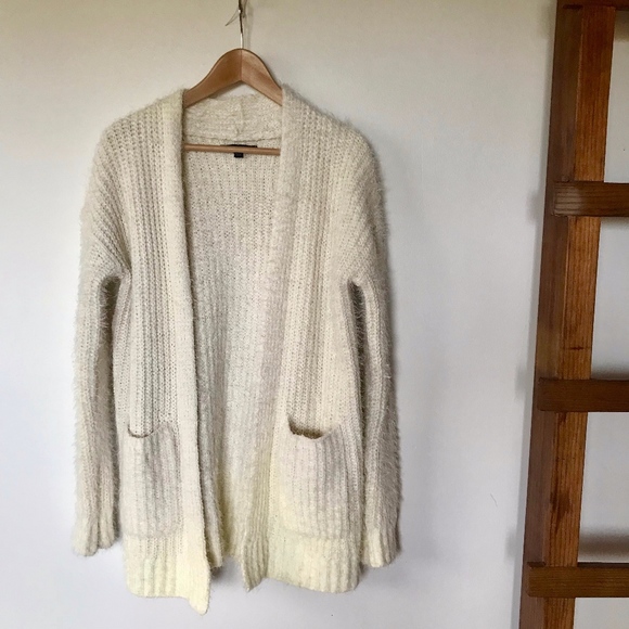 soft white cardigan